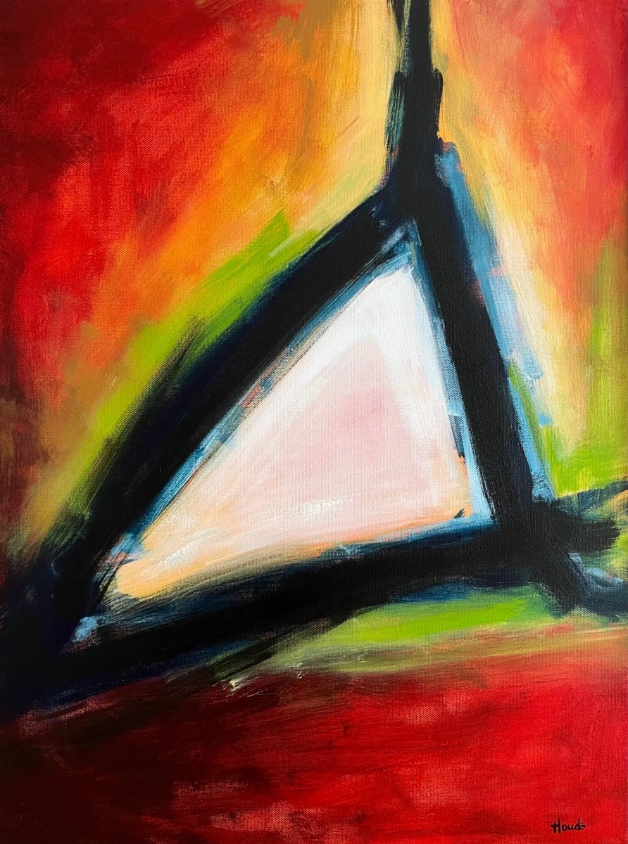 LOAD-BEARING - Acrylique sur chassis galerie 24x18 pouces par Patricia Houde artiste québécoise