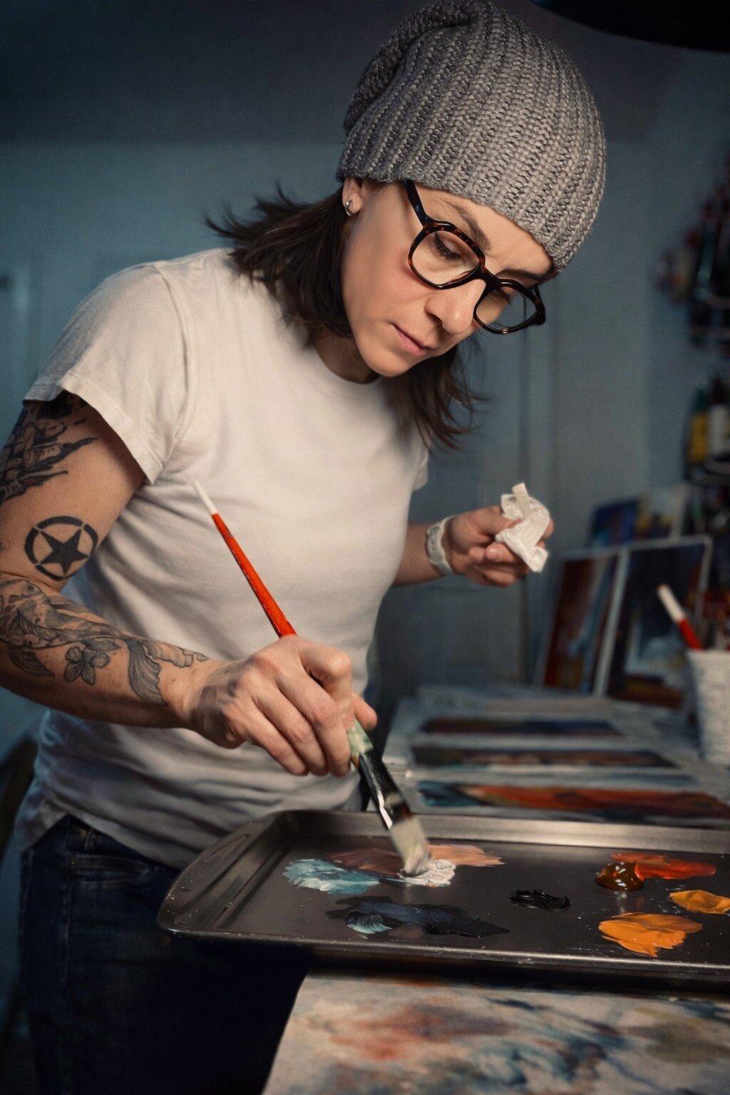 Patricia Houde dans son atelier