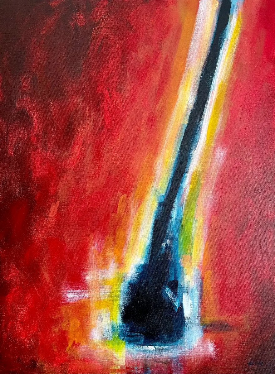 RELENTLESS - Acrylique sur châssis galerie 24" x 18" par Patricia Houde artiste québécoise