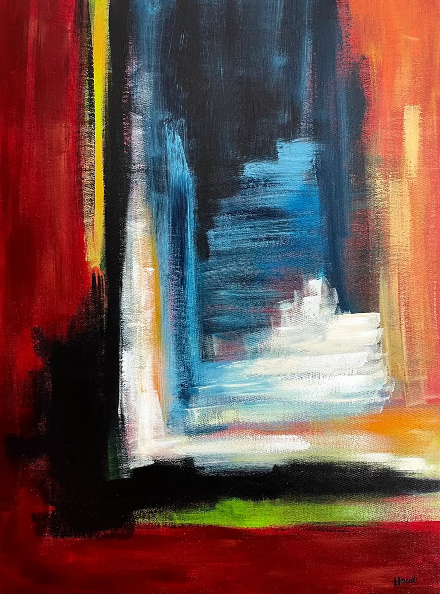 RESILIENCE - Acrylique sur châssis galerie 24" x 18" par Patricia Houde artiste québécoise